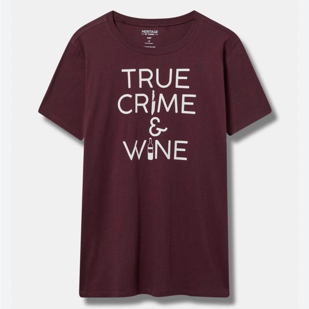 torrid Burgundy 'True Crime & Wine' Graphic Tee